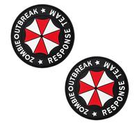 2 pezzi in PVC ZOMBIE OUTBREAK, compatibili con toppe divertenti rimovibili con chiusura, bandiera tattica 3D, per vestiti, cappellino da baseball, borse, giacche, zaini da esterno
