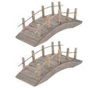 2 pezzi in scala 1/12 accessori per casa delle bambole Ponte ad arco in legno Miniature per casa delle bambole Fai da te decorativi miniatura per l'ambientazione della d
