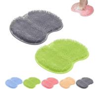 2 pezzi in silicone per tappetino da doccia, strumento antiscivolo da bagno con maschera peeling per piedi per pelle dura e scrubber per schiena, esfoliante con setole morbide, accessori da bagno