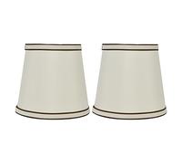 2 pezzi in tessuto in tessuto in stile europeo classico classico beige e14 tavolo a vite paralume lampadario coperchio per parete per la camera da letto hotel 11.5x15.3x14cm