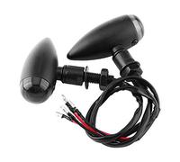 2 pezzi Indicatore di direzione della pallottola in lega di alluminio Indicatore di direzione moto Fumo Ambra Indicatore di direzione nero per Hon da YAMA HA Suzu ki