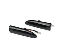 2 pezzi Indicatore di direzione laterale dinamico ripetizione dell'acqua che scorre for JAGUAR X-TYPE 2002-2009 Accessori for auto(Smoked Black)