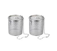 2 pezzi Infusore da cucina antiruggine con manico resistente al calore Utensile da cucina per zuppe stufati e brodi utensili da cucina doppio cestello filtro