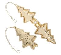 2 Pezzi Infusore per Tè in Acciaio Inox a Forma di Albero Oro | Maglia Fine con Catenella, per Tè Sfuso e Spezie, Adatto a Tazze e Mug, Facile da Pulire