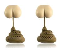 2 Pezzi Infusore per Tè, Infusore da Te E Tisane a Forma di Divertente Tea Strainer Tè Sfuso per LA CUCINAS Domestica, Riutilizzabile Tè in Silicone Infusore Creativo a Forma di Cacca Divertente