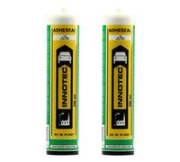 2 pezzi Innotec Adheseal Bianco colla e sigillante a base di polimeri MS - Aderente anche a materiali delicati - Verniciabile bagnato - 290 ml Adheseal sigillante elastico permanente