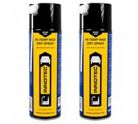 2 pezzi Innotec Hi-Temp Wax Spray per sottoscocca e cavità spray nero - Conservazione Next Level per automotive e industriali, nessun attaccamento di sporco e polvere - Bomboletta spray da 500 ml