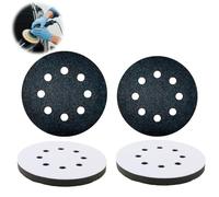 2 pezzi Interface Pad 125 mm 8 fori in schiuma morbida per arrotondamenti, tamponi lucidanti 125 mm, Soft Pad per piatti abrasivi e lucidanti, leggeri e pratici per carta vetrata