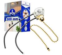 2 Pezzi Interruttore a Corda per Luce con Catena da 300 mm 750W V