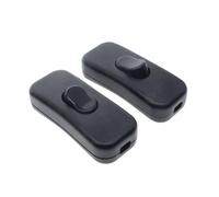 2 Pezzi Interruttore a filo,unipolare,250 V,2 A,Interruttore Torpedo,Interruttore in Linea Bipolare,Interruttore a Cavo in Linea,per 2 Linea Lampade da Scrivania,Lampade da Comodino,Nero