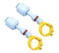 2 Pezzi Interruttore a Galleggiante Verticale, Sensore di Livello dell'Acqua, Blu Interruttore di Livello a Galleggiante 10W 52mm in Plastica PP per Idroponica, Giardinaggio, Acquari, Serbatoi di