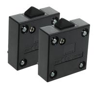 2 Pezzi Interruttore Automatico Porta Luce Armadio 2a 12v-250v Nero | Controllo Automatico, Facile da Installare, per Luci Cucina e Guardaroba, Viti Incluse