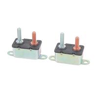 2 Pezzi Interruttore Automatico Reset Automatico Interruttore Automatico Reset Automatico Bullone Interruttore Automatico con 4 Dadi per il Settore Automobilistico Marino (50A)