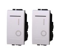 2 Pezzi Interruttore Bipolare Compatibile Con Bticino Living Light (Bianco)