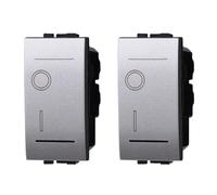 2 Pezzi Interruttore Bipolare Compatibile Con Bticino Living Light (Grigio)