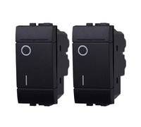 2 Pezzi Interruttore Bipolare Compatibile Con Bticino Living Light (Nero)