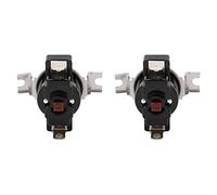 2 Pezzi Interruttore di Controllo Termico Manuale Coperchio a Forma di U Ad Alta Potenza 25A 250V per Accessori Professionali Termostato (60℃)