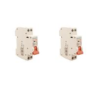 2 Pezzi Interruttore Magnetotermico 10A C10, 1P+N 6kA Curva C, Slim Solo 1 Modulo DIN 220V AC, Certificato IEC60898-1, Serie PN8H