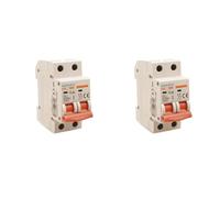 2 Pezzi Interruttore Magnetotermico 10A C10, Bipolare 2P, Curva C 6kA, 2 Moduli DIN 220V AC, Certificato IEC60898-1, Serie SB6L