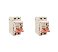 2 Pezzi Interruttore Magnetotermico 20A C20, Bipolare 2P, Curva C 6kA, 2 Moduli DIN 220V AC, Certificato IEC60898-1, Serie SB6L