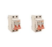 2 Pezzi Interruttore Magnetotermico 25A C25, Bipolare 2P, Curva C 6kA, 2 Moduli DIN 220V AC, Certificato IEC60898-1, Serie SB6L