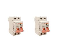 2 Pezzi Interruttore Magnetotermico 40A B40, Bipolare 2P, Curva B 6kA, 2 Moduli DIN 220V AC, Certificato IEC60898-1, Serie SB6L
