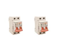 2 Pezzi Interruttore Magnetotermico 40A C40, Bipolare 2P, Curva C 6kA, 2 Moduli DIN 220V AC, Certificato IEC60898-1, Serie SB6L