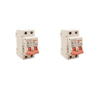 2 Pezzi Interruttore Magnetotermico 50A C50, Bipolare 2P, Curva C 6kA, 2 Moduli DIN 220V AC, Certificato IEC60898-1, Serie SB6L