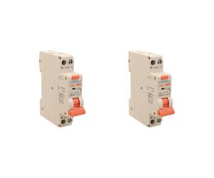 2 Pezzi Interruttore Magnetotermico Differenziale 1 Modulo 6A C6, RCBO Slim 1P+N 6kA 30mA 220V, Tipo A Curva C, Serie PL8HT Professionale
