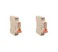 2 Pezzi Interruttore Magnetotermico Differenziale 1 Modulo 16A C16, RCBO Slim 1P+N 6kA 30mA 220V, Tipo A Curva C, Serie PL8HT Professionale