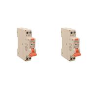 2 Pezzi Interruttore Magnetotermico Differenziale 1 Modulo 32A C32, RCBO Slim 1P+N 6kA 30mA 220V, Tipo A Curva C, Serie PL8HT Professionale