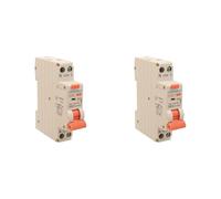 2 Pezzi Interruttore Magnetotermico Differenziale 1 Modulo 6A C6, RCBO Slim 1P+N 6kA 30mA 220V, Tipo A Curva C, Serie PL8HT Professionale