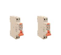 2 Pezzi Interruttore Magnetotermico Differenziale, RCBO 1P+N C16 16A, Tipo AC Curva C 30mA 6000A, Salvavita Slim Da 1 Modulo DIN, 2 Poli 220V