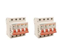 2 Pezzi Interruttore Magnetotermico Trifase 4P 16A C16, Curva C 10kA, 4 Moduli DIN 380V AC, Certificato IEC60898-1, Serie PB8H