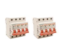 2 Pezzi Interruttore Magnetotermico Trifase 4P 16A D16, Curva D 10kA, 4 Moduli DIN 380V AC, Certificato IEC60898-1, Serie PB8H Professionale