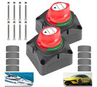2 Pezzi Interruttore Stacca Batteria 1-2-Both-Off, Staccabatteria 12V 48V Interr
