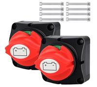2 Pezzi Interruttore Stacca Batteria, 300A Interruttore di sconnessione della batteria(24-48V), Adatto per barche, motocicli, yacht, automobili, veicoli a motore, attrezzature marine e camper