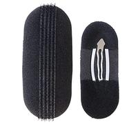 2 Pezzi Invisible Fluffy Hair Clip,Witbicg Set Per Acconciature Ciambella Chignon Piccola Facile Per Capelli Forma Della Testa e Del Viso, Accessori Per Donne e Ragazze (Nero)