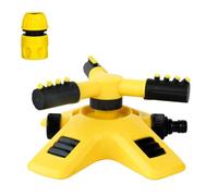 2 Pezzi Irrigatore Rotante da Giardino, Testina in Plastica, Giallo | Irrigazione Uniforme per Piante, Uso in Giardinaggio, Accessori per Impianto, Pratico e Regolabile