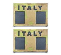 2 pezzi Italia Riflettente Esercito Verde Distintivo Bandiera Patch Hook & Loop Nylon Ricamo Divertente Tattico Militare Toppa Applicazione Toppa per Zaini Gilet Vestiti Cappelli Giacca Jeans