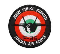 2 pezzi JOINT STRIKE FIGHTER AIR FORCE Italia Militare Ricamato Patch Badge con Gancio e Loop Backing