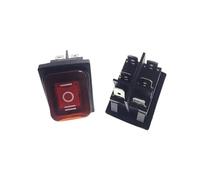 2 pezzi KCD4 16A 125V 20A 250v Interruttore a levetta for impieghi gravosi impermeabile Illuminato Latching 4 pin on Off Interruttore a bilanciere di emergenza(Red 6Pin 3nd gear)