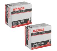 2 Pezzi Kenda Camera D’Aria Fat Bike 26 x 4.0-5.0 Valvola Schrader 35mm Nera