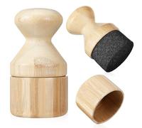2 Pezzi Kit Applicatore Olio per Taglieri, con Coperchio | Utensili in Legno, Applicazione Uniforme di Olio e Cera, Marrone, Uso Domestico