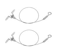2 Pezzi Kit Cavo Appendi Quadri con Ganci Regolabile | Filo in Acciaio Resistente con Ganci Riutilizzabili, Montaggio Rapido e Sicuro, per Lampade e Insegne
