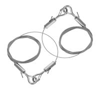 2 Pezzi Kit di Funi Metalliche, Acciaio Inox 304 | Cavi Regolabili, Superficie Lucida, Gancio di Sicurezza Rinforzato, per Pareti di Galleria e Balcone