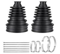 2 Pezzi Kit di Riparazione per Bagagliaio CV, Kit Cuffia Semiasse, Cuffia Soffietto Omocinetico, Copertura Universale per Giunto CV, Con Morsetti e Fascette, Adatto per 19-24 mm (Nero)