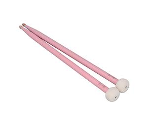 2 Pezzi Kit Martelletto per Batteria Bacchette per Batteria Non a Doppia Testa, Manico in Legno Antiscivolo Bacchette per Batteria in Feltro per Grancasse Timpani Rullanti
