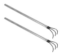 2 Pezzi Kit per Raccolta Funghi, Rastrello Piccolo in Acciaio Inox | Tre Denti, Design Preciso e Portatile, Uso Versatile nei Boschi, Raccolta Delicata per Funghi