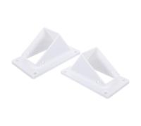2 Pezzi Kit Staffe per Corrimano Scale con Viti in Plastico Bianco